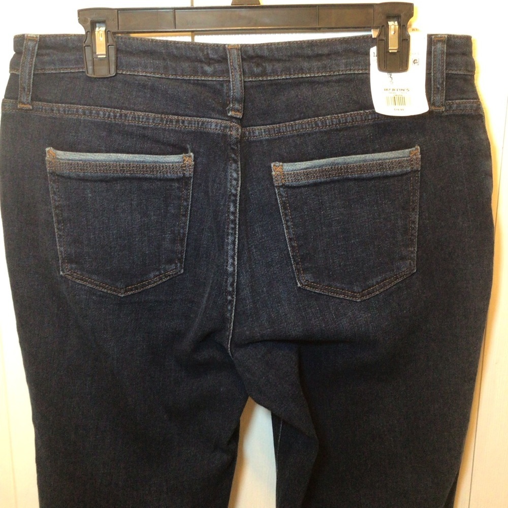 Lee Womens Modern Fit Dark Wash Girlfriend Crop Jeans Size 12M-Irregular - Picture 4 of 10